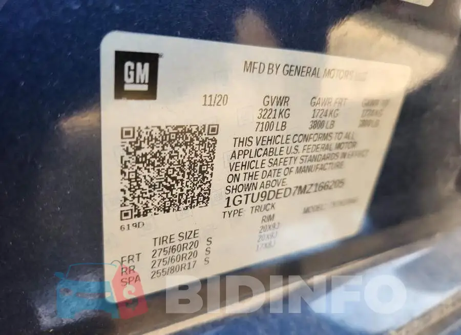 1GTU9DED7MZ166205 Photo# 12