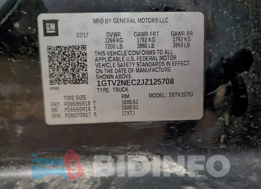 1GTV2NEC2JZ125708 Photo# 12