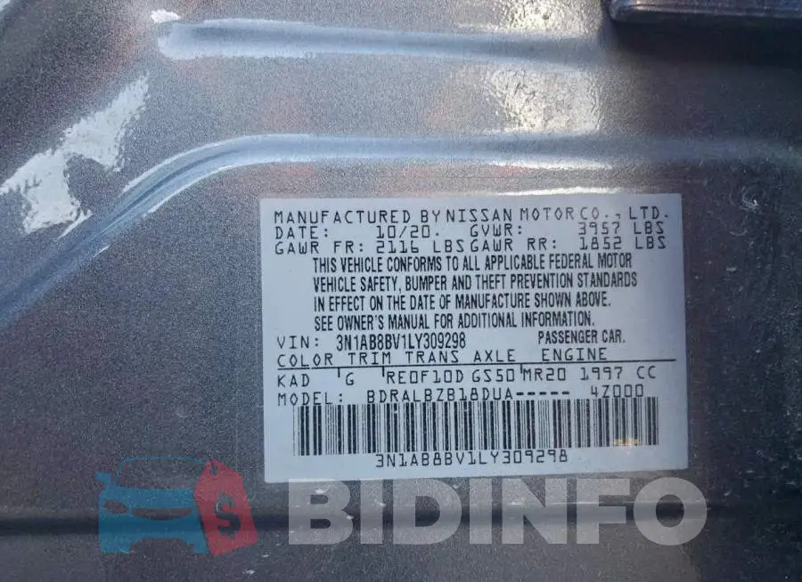 3N1AB8BV1LY309298 Photo# 12