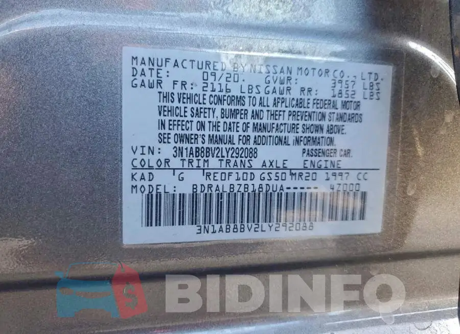 3N1AB8BV2LY292088 Photo# 12