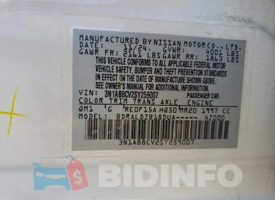 3N1AB8CV2SY259007 Photo# 12