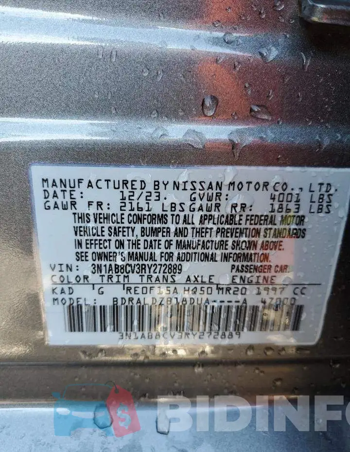 3N1AB8CV3RY272889 Photo# 12