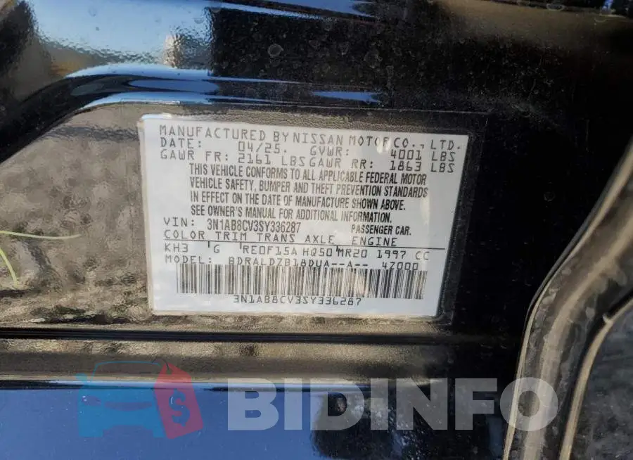3N1AB8CV3SY336287 Photo# 12