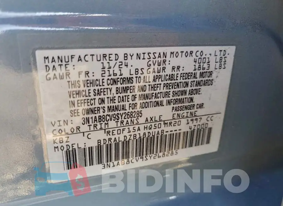 3N1AB8CV9SY268285 Photo# 12