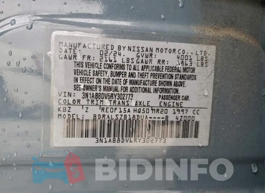 3N1AB8DV6RY302773 Photo# 12