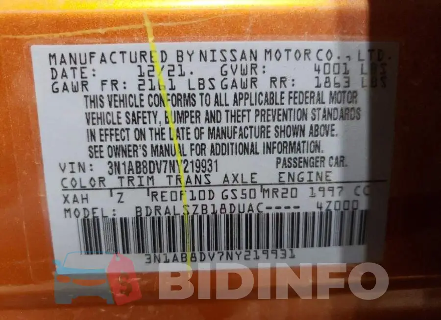 3N1AB8DV7NY219931 Photo# 12