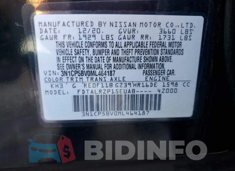 3N1CP5BV0ML464187 Photo# 13
