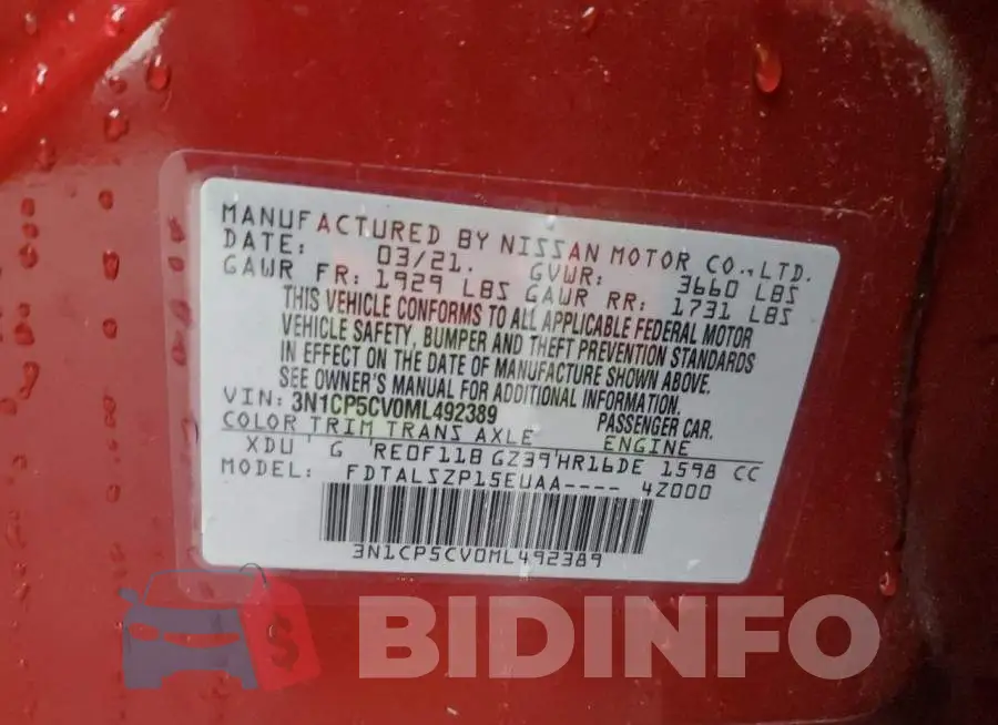 3N1CP5CV0ML492389 Photo# 14