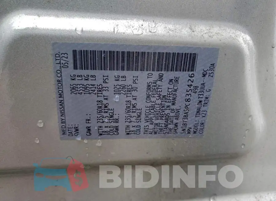 5N1BT3BA5PC835426 Photo# 13