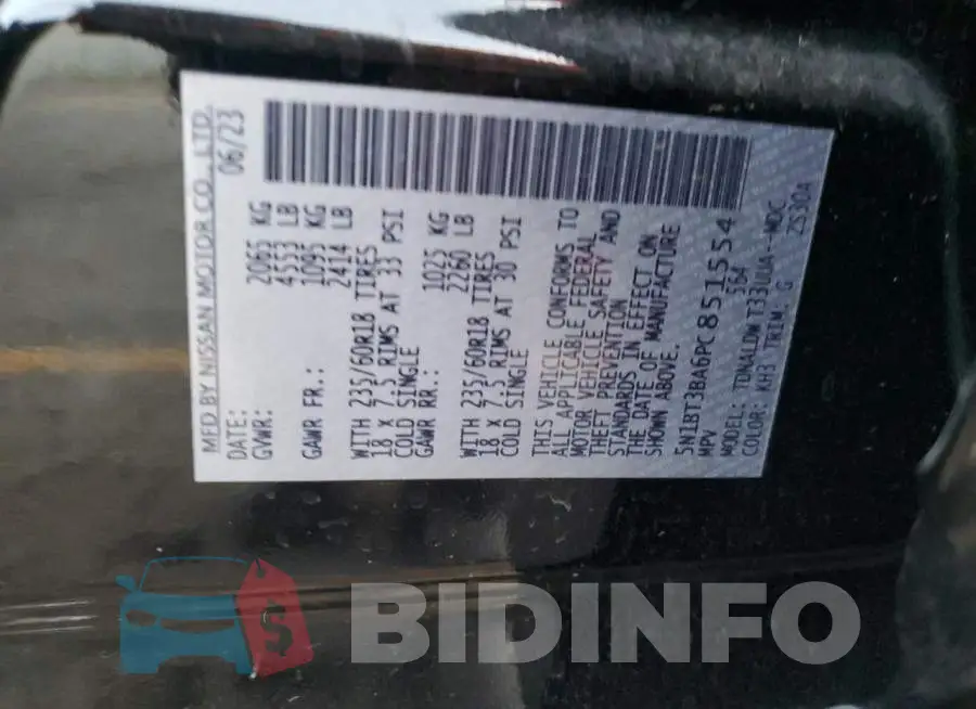5N1BT3BA6PC851554 Photo# 14