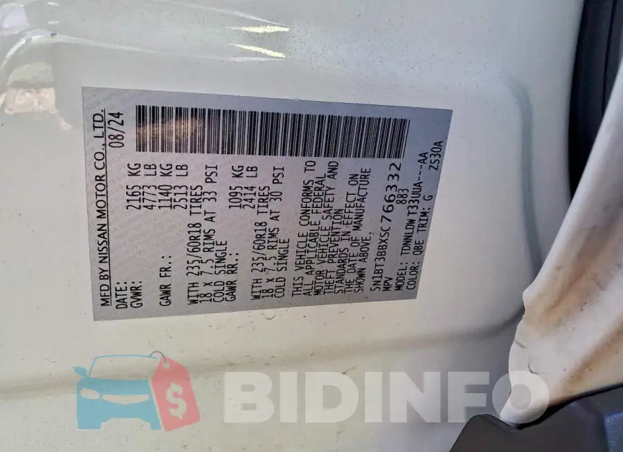 5N1BT3BBXSC766332 Photo# 12