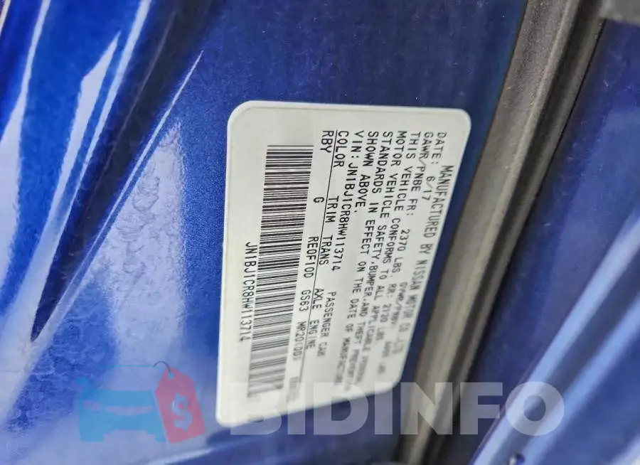 JN1BJ1CR8HW113714 Photo# 13