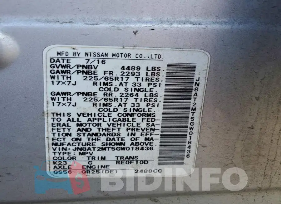 JN8AT2MT5GW018436 Photo# 12