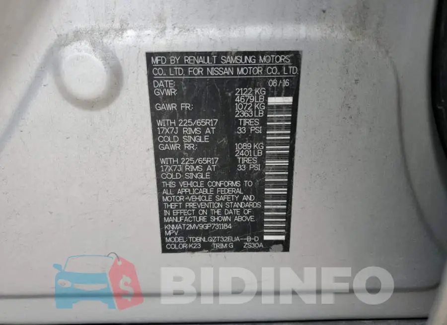 KNMAT2MV9GP731184 Photo# 12