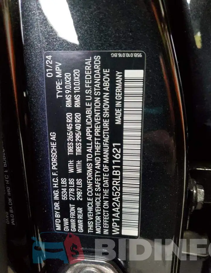 WP1AA2A52RLB11621 Photo# 13