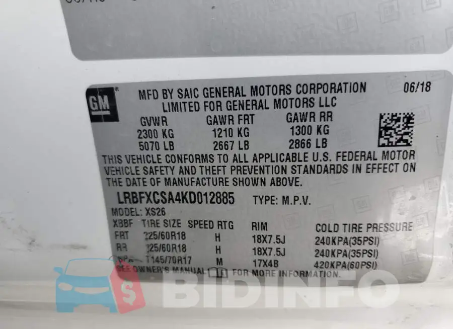LRBFXCSA4KD012885 Photo# 13