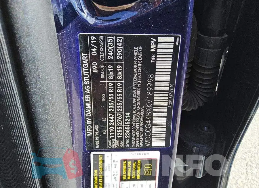 WDC0G4KBXKV189998 Photo# 13