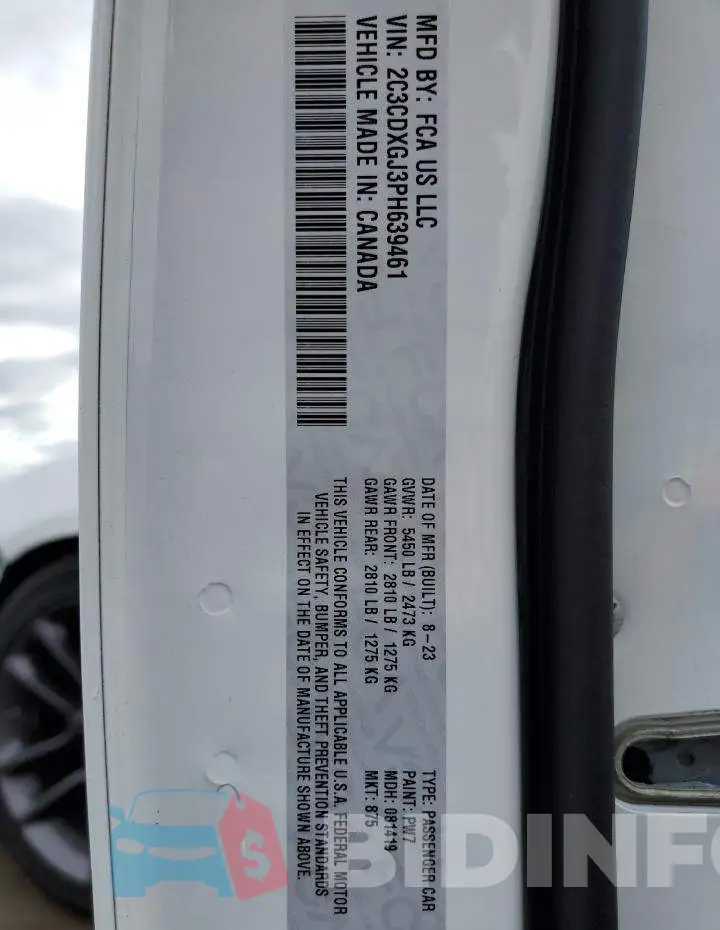 2C3CDXGJ3PH639461 Photo# 13