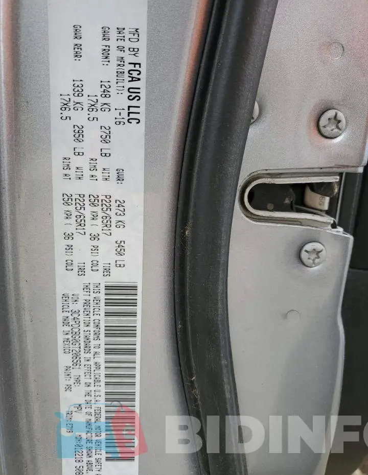 3C4PDCBG0GT206561 Photo# 13