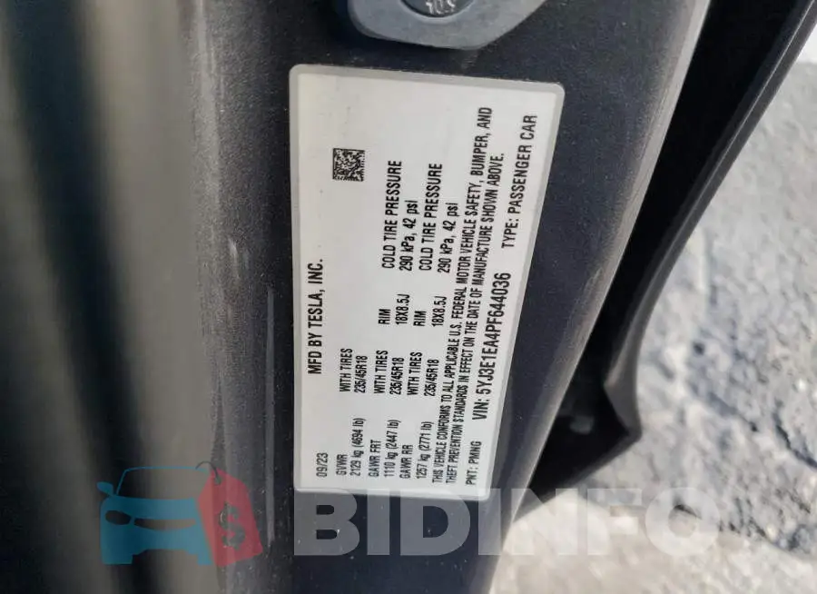 5YJ3E1EA4PF644036 Photo# 12
