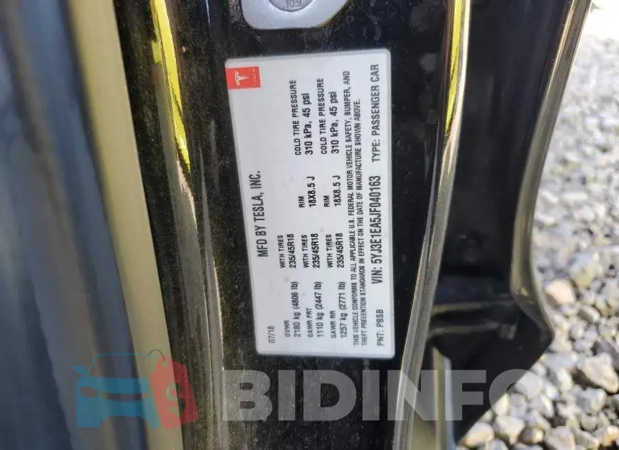 5YJ3E1EA5JF040163 Photo# 13