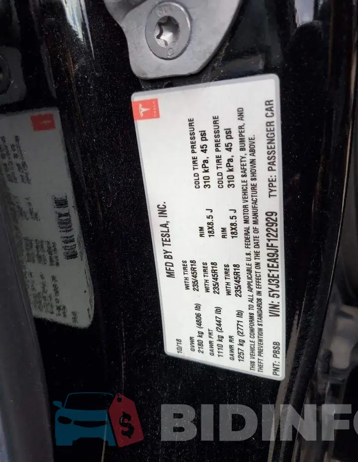 5YJ3E1EA9JF122929 Photo# 13