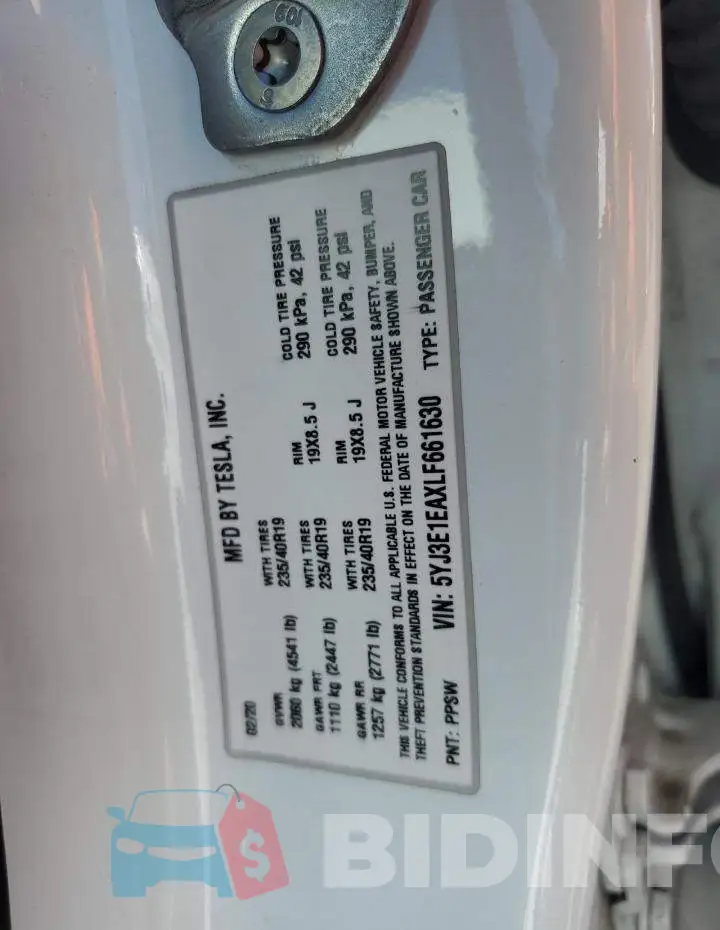 5YJ3E1EAXLF661630 Photo# 13