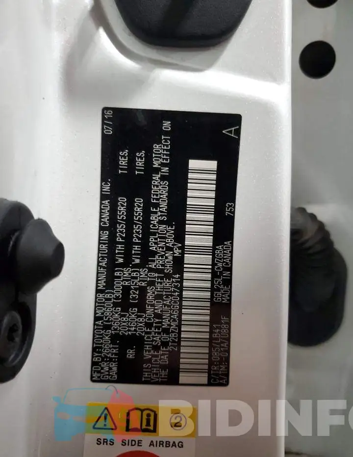2T2BZMCA6GC047314 Photo# 13