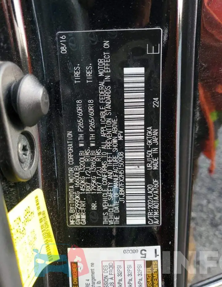 JTJBM7FX2H5150908 Photo# 14