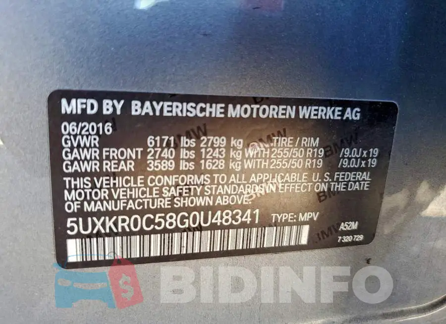 5UXKR0C58G0U48341 Photo# 13