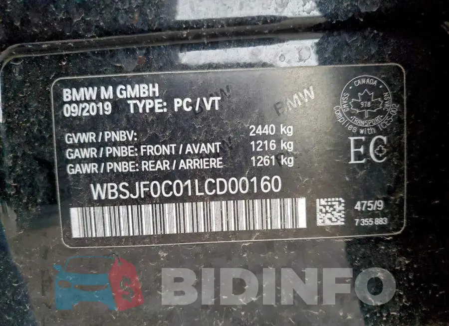 WBSJF0C01LCD00160 Photo# 12