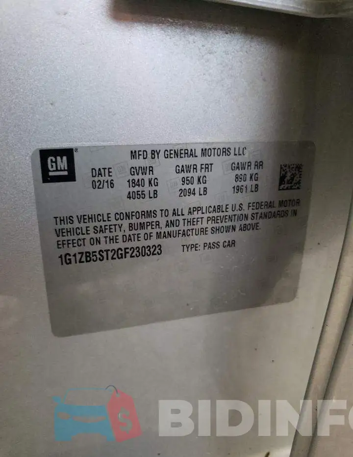 1G1ZB5ST2GF230323 Photo# 12