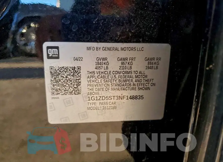 1G1ZD5ST3NF148835 Photo# 12