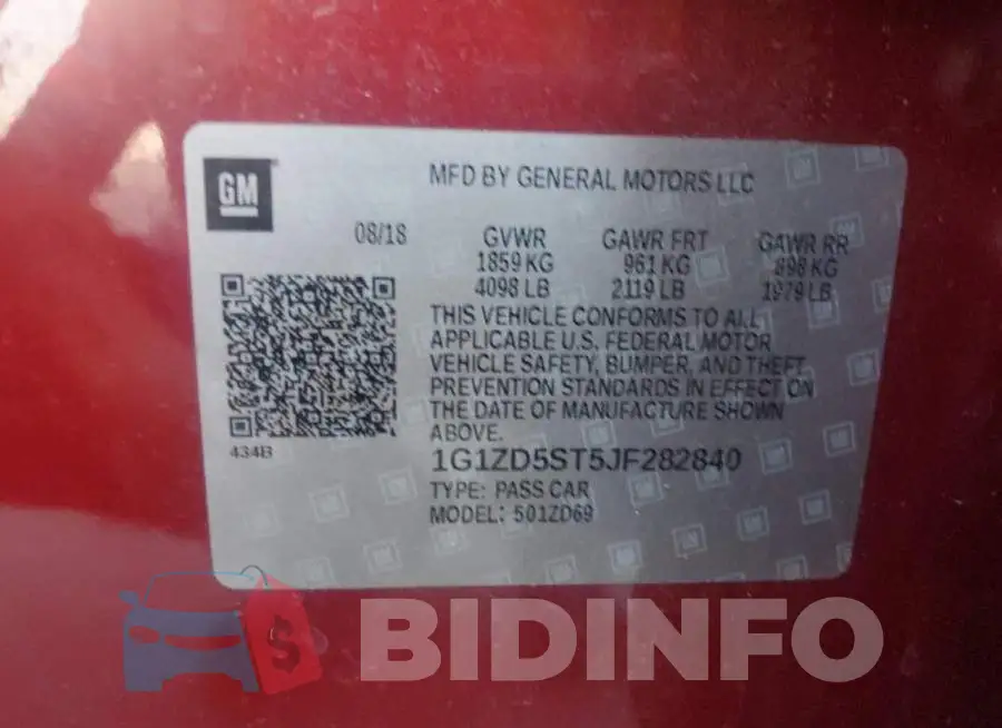 1G1ZD5ST5JF282840 Photo# 12