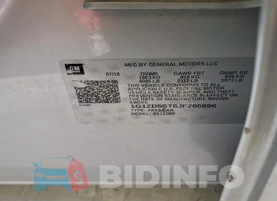 1G1ZD5ST6JF265996 Photo# 12