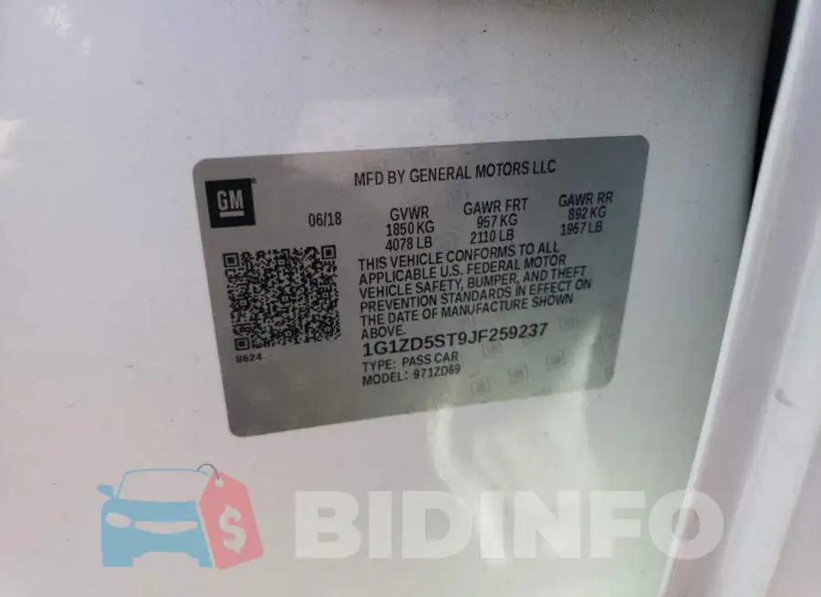 1G1ZD5ST9JF259237 Photo# 12
