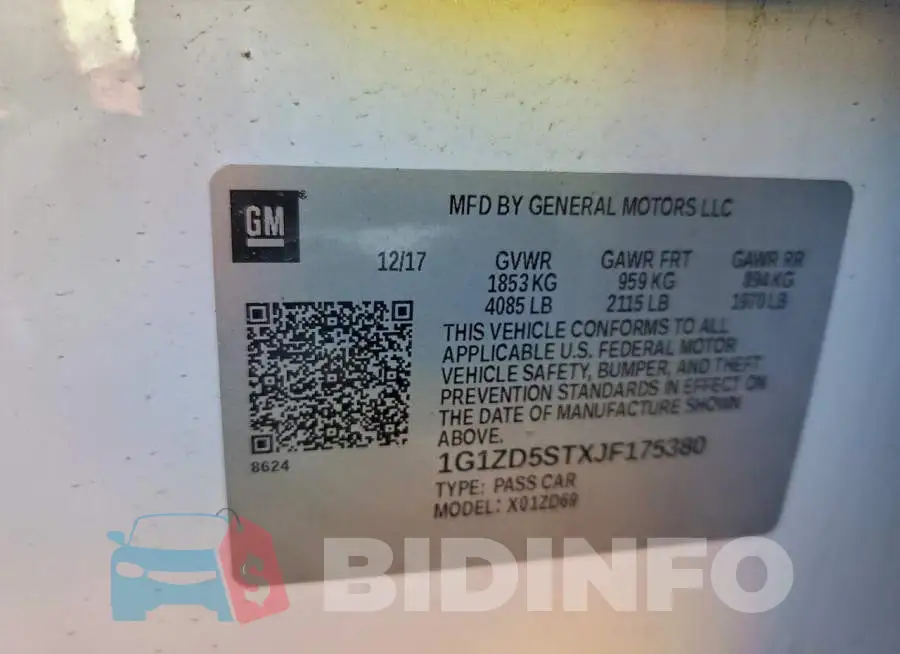 1G1ZD5STXJF175380 Photo# 12