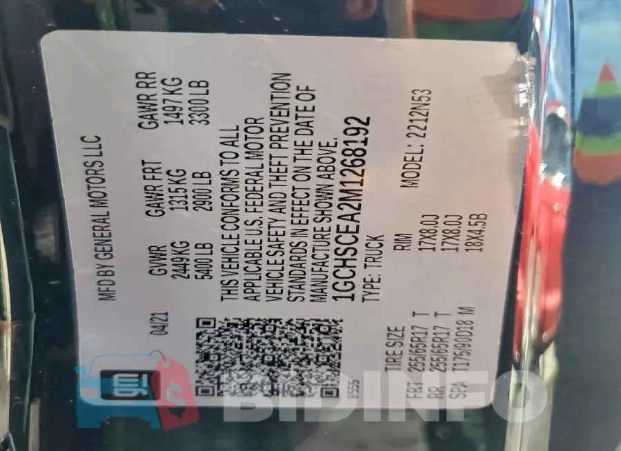 1GCHSCEA2M1268192 Photo# 12