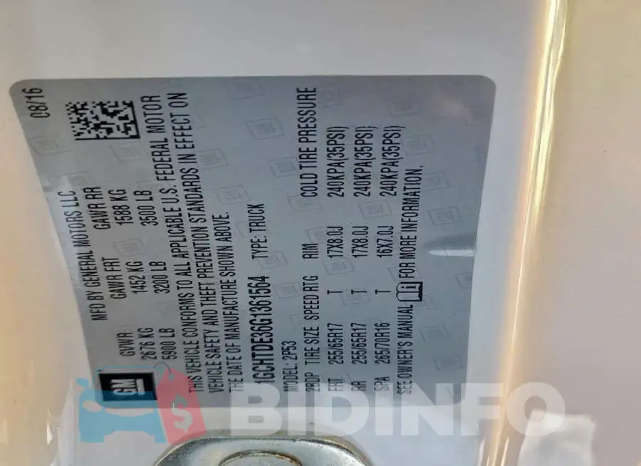 1GCHTDE36G1361564 Photo# 12