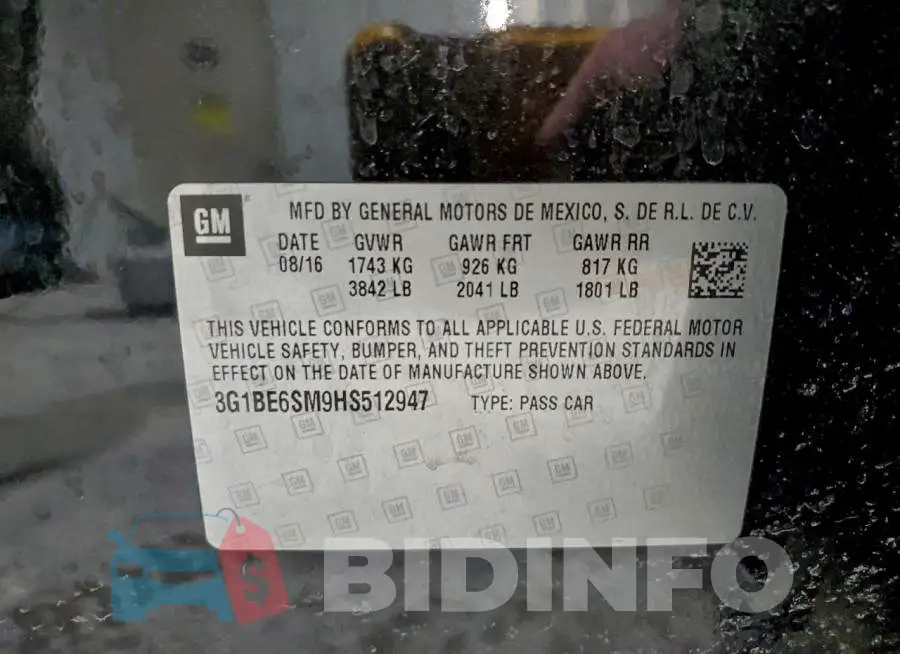 3G1BE6SM9HS512947 Photo# 12