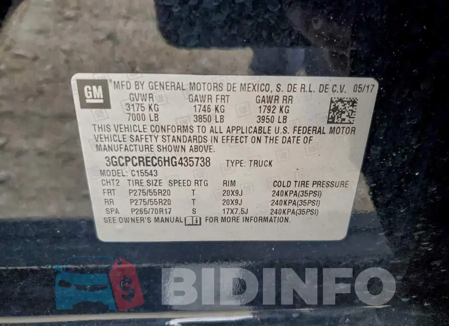3GCPCREC6HG435738 Photo# 12