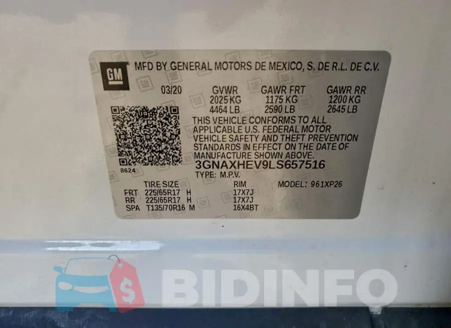 3GNAXHEV9LS657516 Photo# 13
