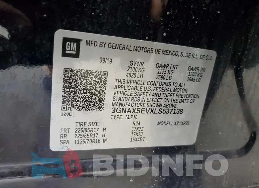 3GNAXSEVXLS537138 Photo# 13