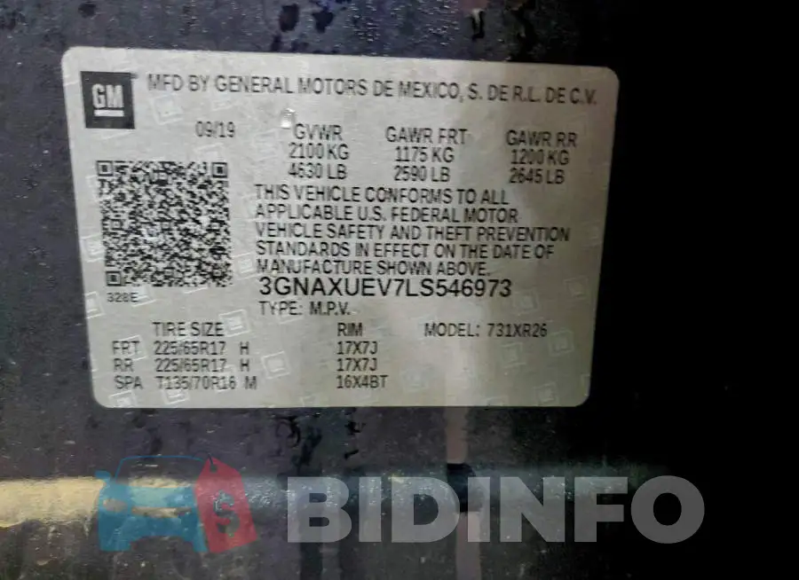 3GNAXUEV7LS546973 Photo# 13