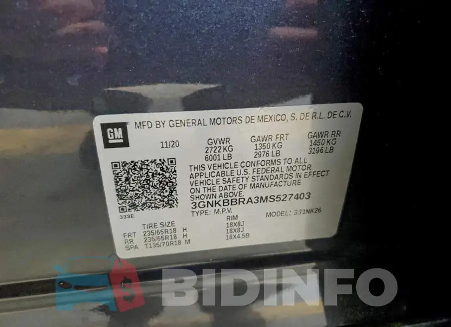 3GNKBBRA3MS527403 Photo# 13