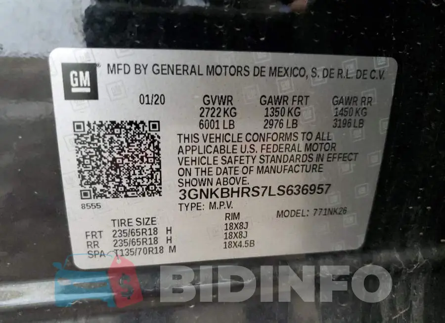 3GNKBHRS7LS636957 Photo# 13