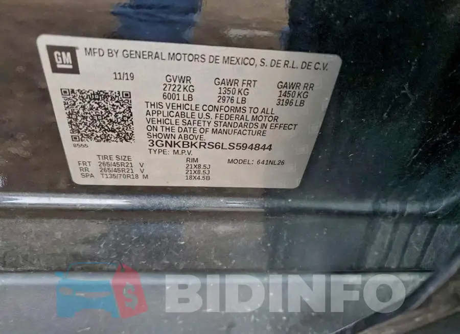 3GNKBKRS6LS594844 Photo# 13