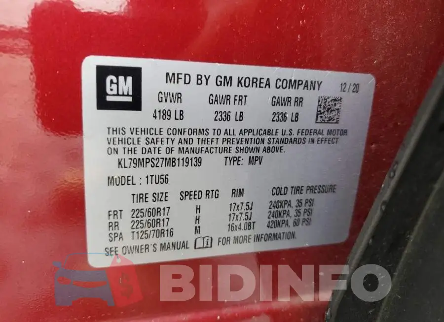 KL79MPS27MB119139 Photo# 12