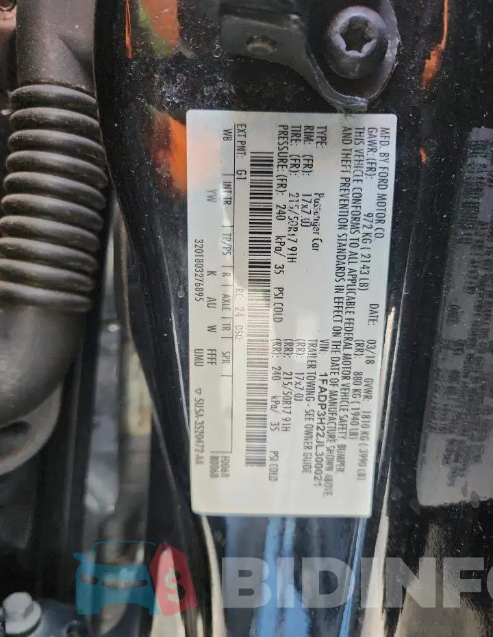 1FADP3H22JL300021 Photo# 13