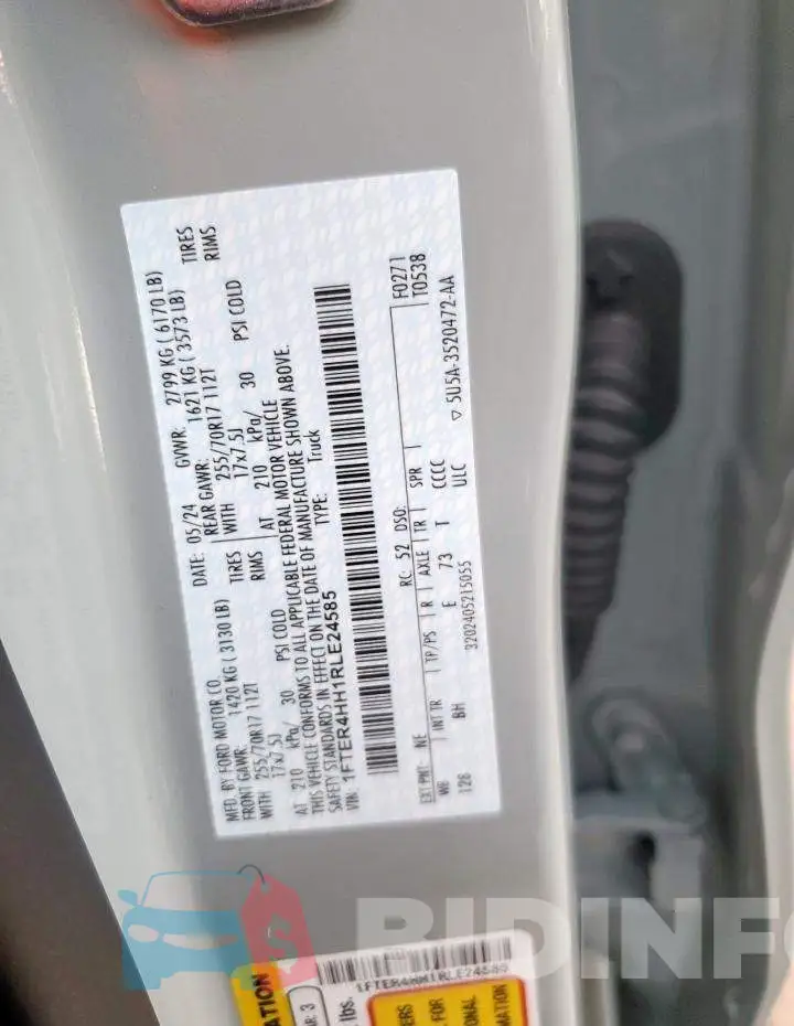 1FTER4HH1RLE24585 Photo# 13